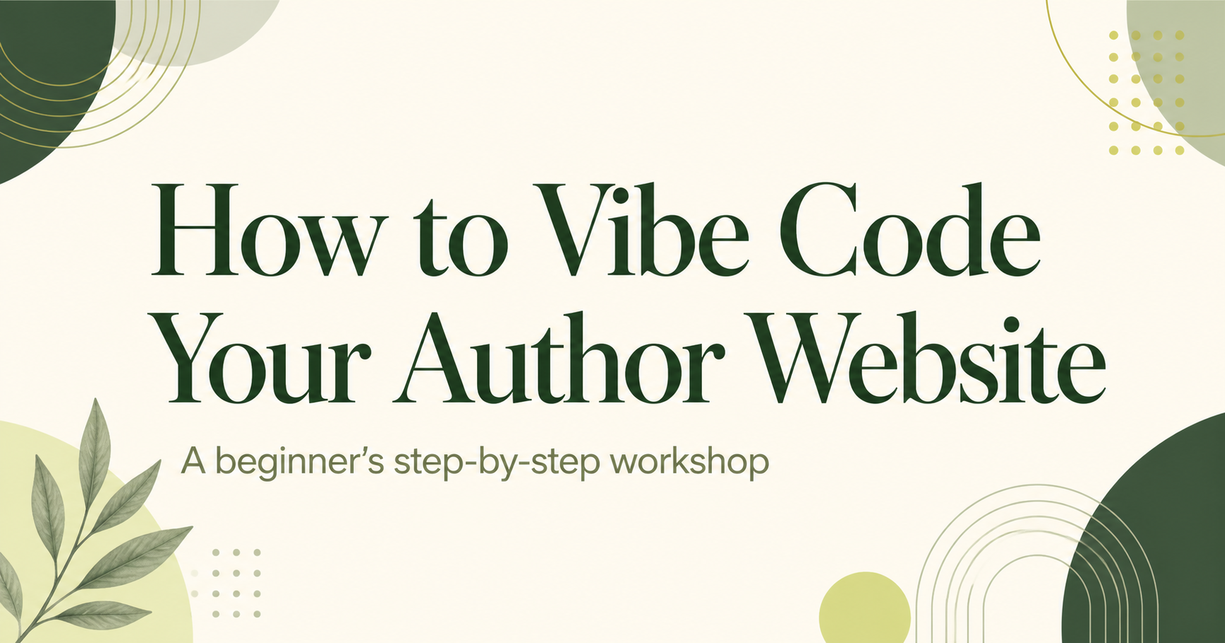 How to Vibe Code Your Author Website course cover