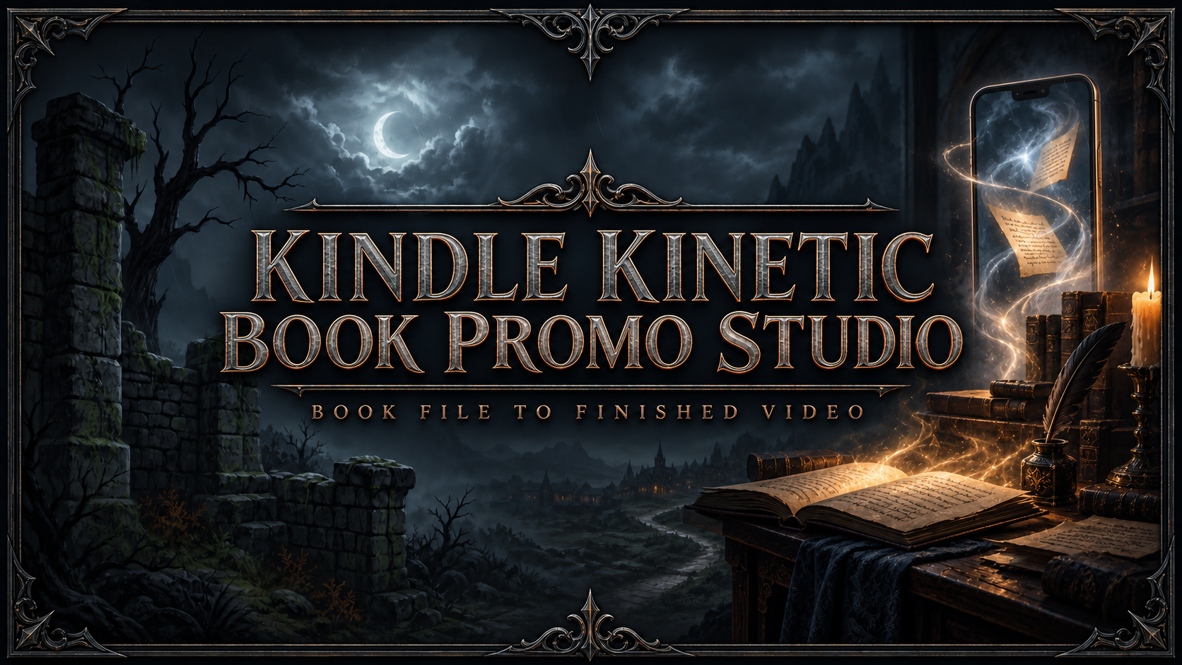 Kindle Kinetic Book Promo Studio — book file to finished video