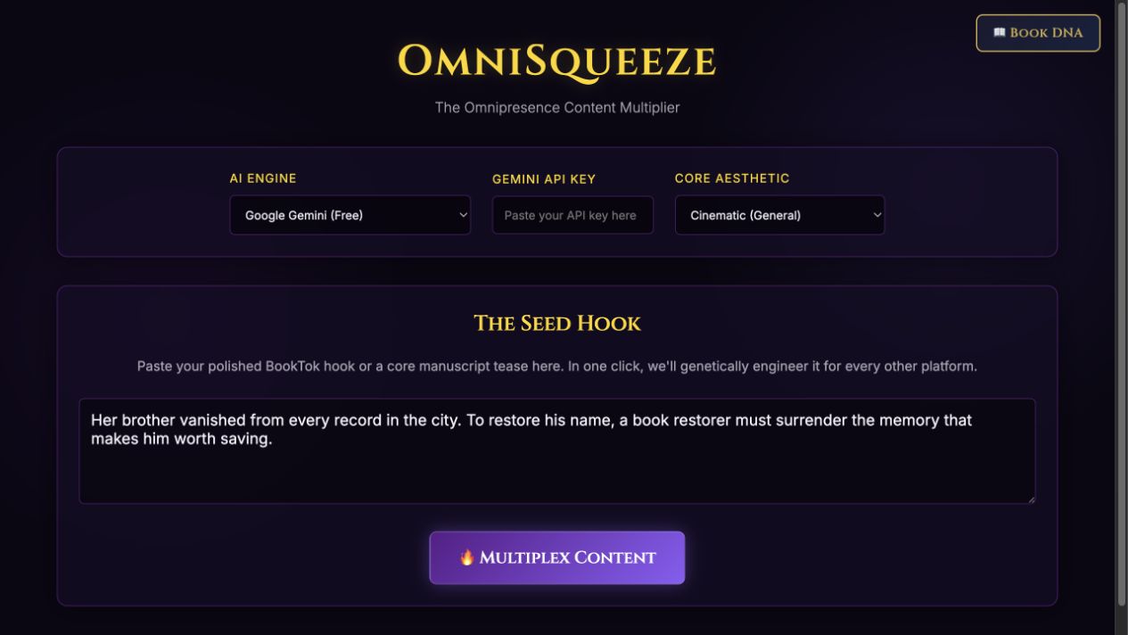 Inside OmniSqueeze. Select the screenshot to enlarge it.